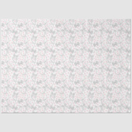 Papel De Seda Arcos Cinzas & Pontos Rosas