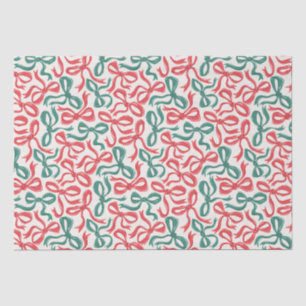 Papel De Seda Arcos de Fita de Pré-Disquete Vermelhos de Natal