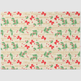 Papel De Seda Arcos de Natal e Holly