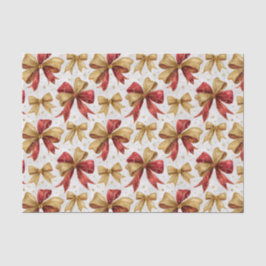 Papel De Seda Arcos de Natal em Dourado Vermelho