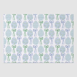 Papel De Seda Arcos e Ovos de Páscoas Azuis e Verdes