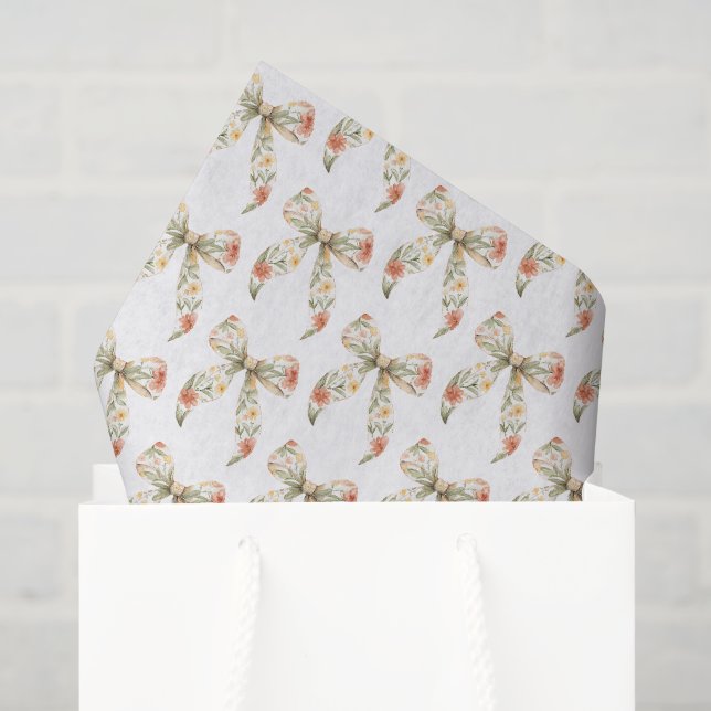 Papel De Seda Arcos Florais Vermelhos Aniversário (Sacola de presentes)