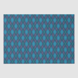 Papel De Seda Argyle Knit Marine Blue para a dissociação dos Art