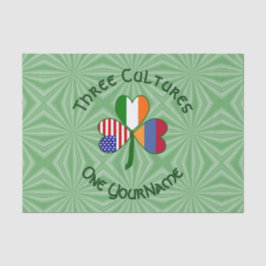 Papel De Seda Armênia Irlanda EUA Shamrock Flag Personalize