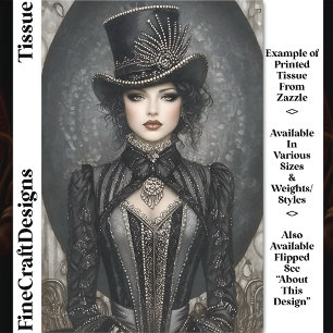 Papel De Seda Aro Decoupage Dark Steampunk Lady Ringmaster DN7R