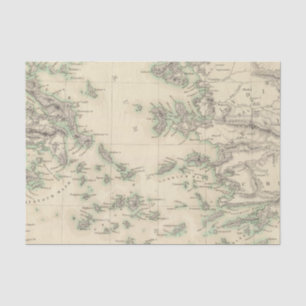 Papel De Seda Arquipélago Grecian, antigo