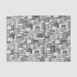 Papel De Seda Arquitectura da cidade preta & branca do vetor