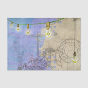 Papel De Seda Arquiteto de Lâmpada Edison Mecânica Steampunk