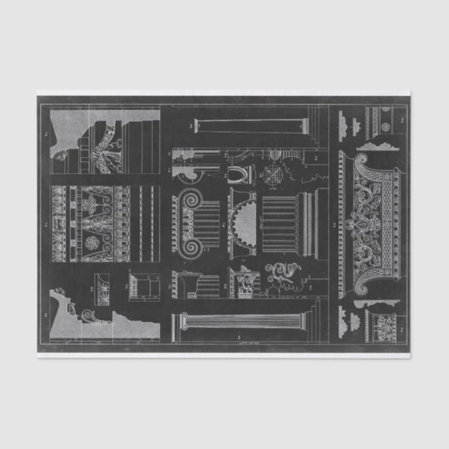 Papel De Seda Arquitetura gráfica IV (Frente )