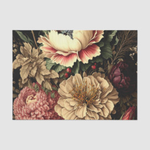 Papel De Seda Arranjo Floral de Vintagem Magnífico
