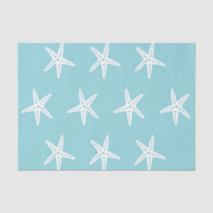 Papel De Seda Arranjo para Decodificação de Starfish Azul Branco