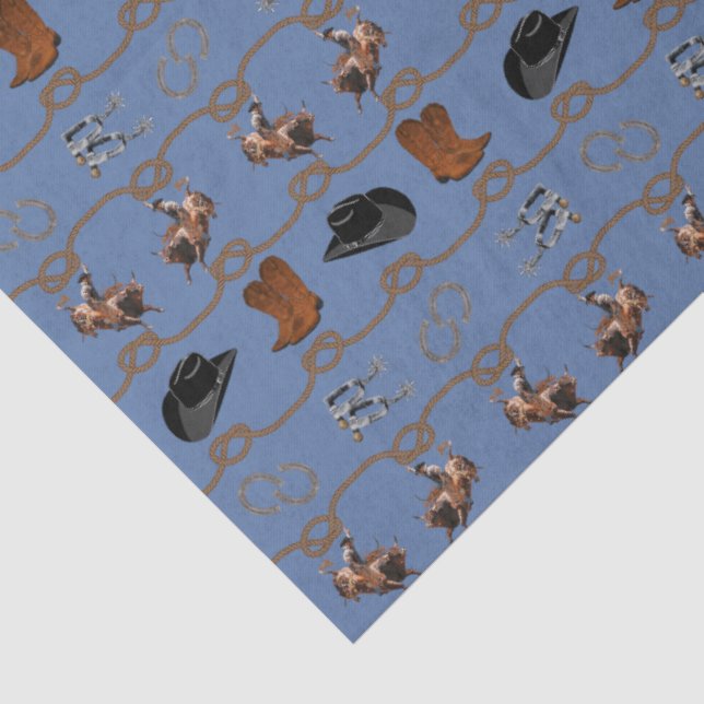 Papel De Seda Arreios de Rodeio Cowboy  (Detalhes)