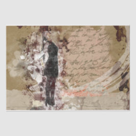 Papel De Seda Art Collage Woman 36 Decoupage