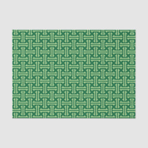 Papel De Seda Art Deco Chinês Fret, Jade Green