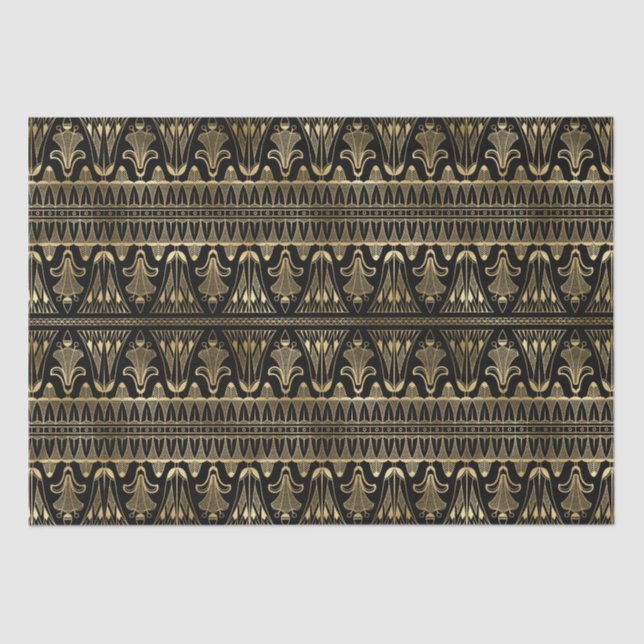 Papel De Seda Art Deco Floral Geometric Pattern Design (Frente )