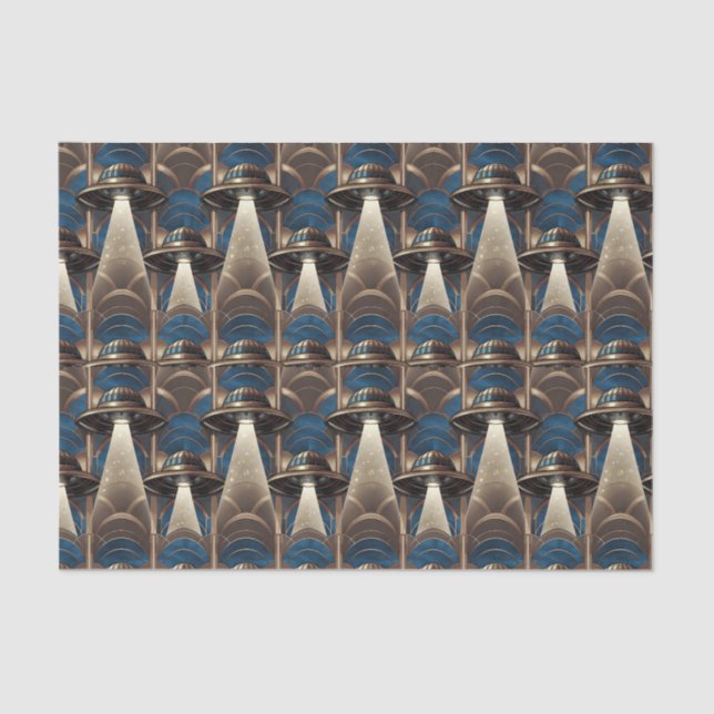 Papel De Seda Art Deco UFO Tissue Paper (Frente )