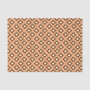 Papel De Seda Art Deco Wallpaper Padrão, Coral e Brown