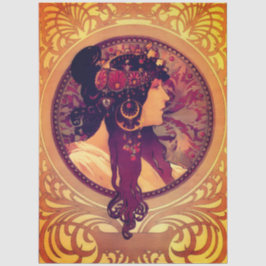 Papel De Seda Art nouveau Alphonse Mucha Donna elegant woman