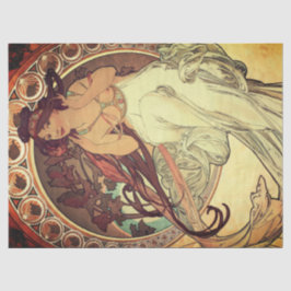 Papel De Seda Art nouveau Alphonse Mucha elegant music muse