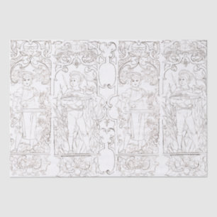Papel De Seda Art Nouveau Black White Cooks Decoupage