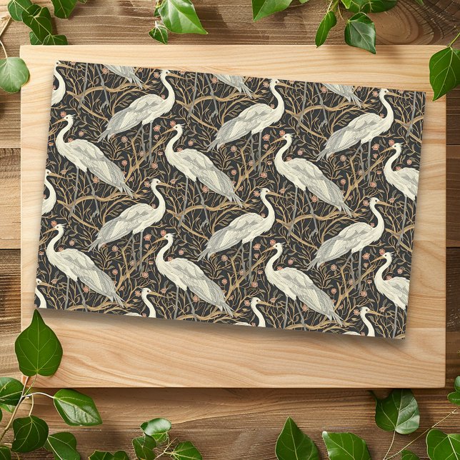 Papel De Seda Art Nouveau Crane Bird Sem Pernas (Criador carregado)