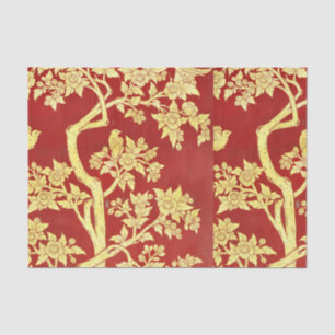 Papel De Seda art nouveau,deco,asiático,ouro,vermelho,vintage,r