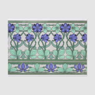Papel De Seda Art Nouveau Estilos Flores e Folhagem