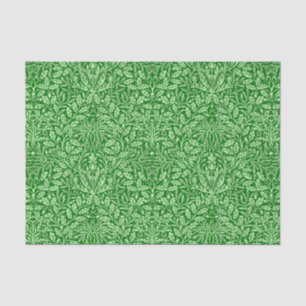 Papel De Seda Art Nouveau Floral Damask, Emerald Green