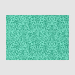Papel De Seda Art Nouveau Floral Damask, Turquoise e Aqua