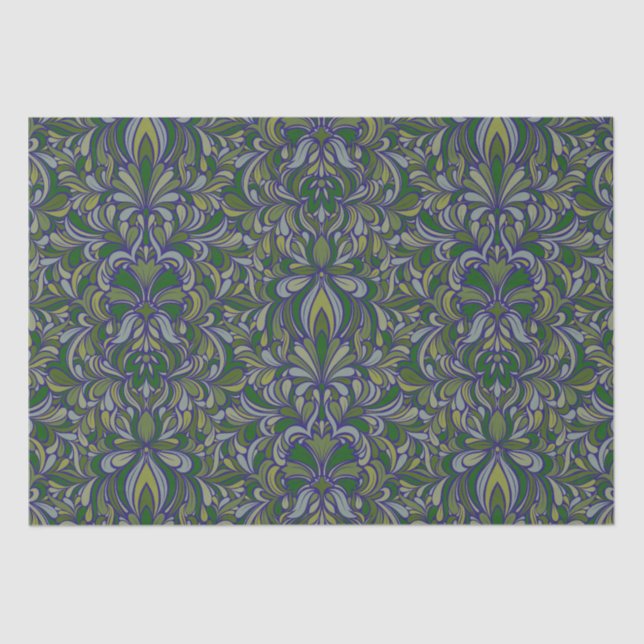 Papel De Seda Art Nouveau Floral Seamless (Frente )
