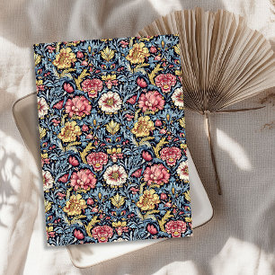 Papel De Seda Art nouveau Morris magenta amarelo esmalte azul