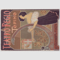 Art Nouveau Poster 22 Harp Lady Decoupage