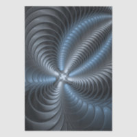 Arte abstrata moderna fractal 3D azul plástico cin