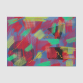 Papel De Seda Arte Abstrato digital brilhante e alegre