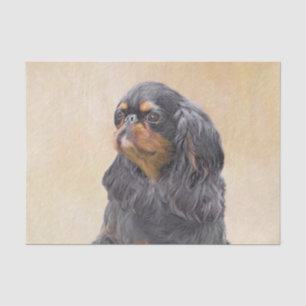Papel De Seda Arte Animal Original Pintura Inglesa Toy Spaniel