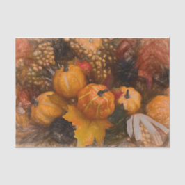 Papel De Seda Arte Antiquada de Pompkin Autumn Burnt Orange Vint
