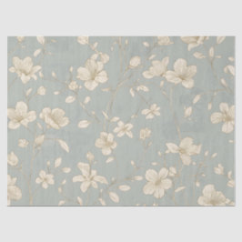 Papel De Seda Arte Botânica Vintage Elegante em Linha
