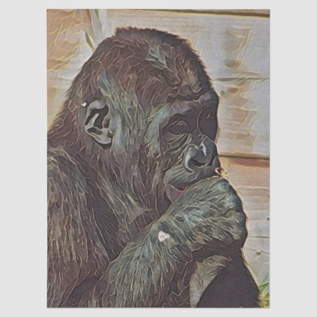 PAPEL DE SEDA ARTE CHIMPANZÉ (Frente )
