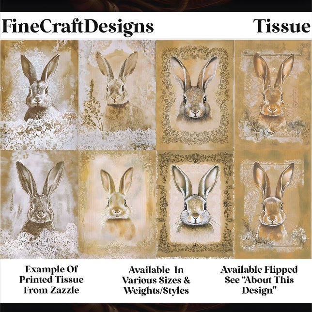 Papel De Seda Arte da Lebre da Sépia, Artesanato da Páscoa EV3L  (Criador carregado)