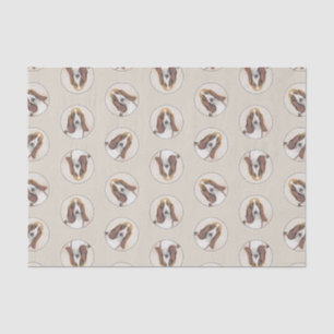 Papel De Seda Arte de Cachorro Triangular de Pintura de Hound Ba