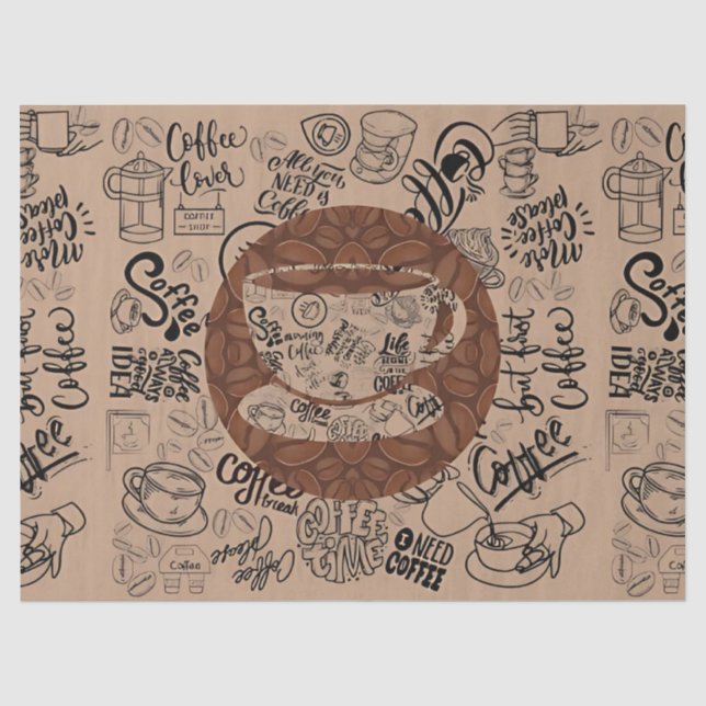 Papel De Seda Arte de Café Bliss Brew (Frente )