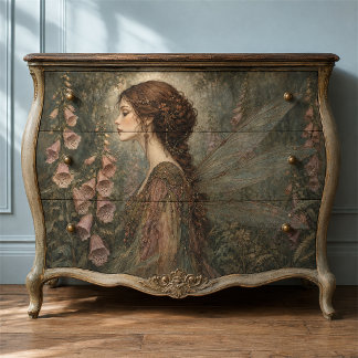 Papel De Seda Arte de Decoupage de Fada da Floresta com Dedaleir