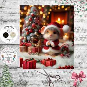Papel De Seda Arte de Decoupage do Terno de Natal do Papai Noel