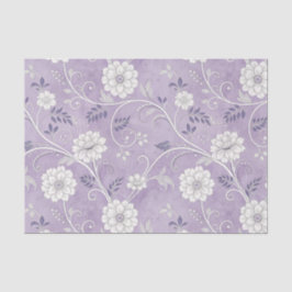 Papel De Seda Arte de Descamação Floral Roxa Elegante