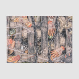 Papel De Seda Arte de desenho de caveiras e partes do corpo de H