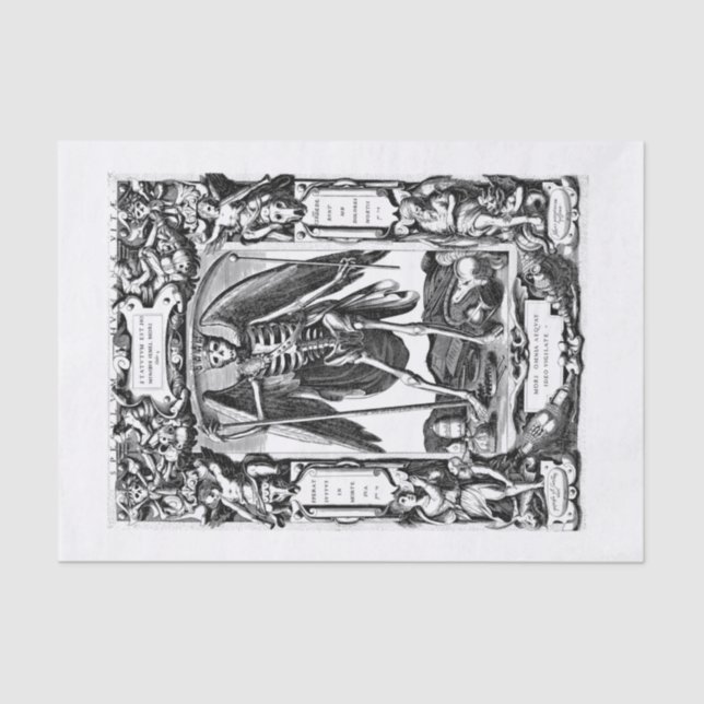 Papel De Seda Arte de dissociação do Halloween (Frente )