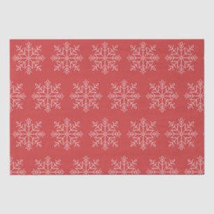 Papel De Seda Arte de floco de neve sazonal do Natal Vermelho
