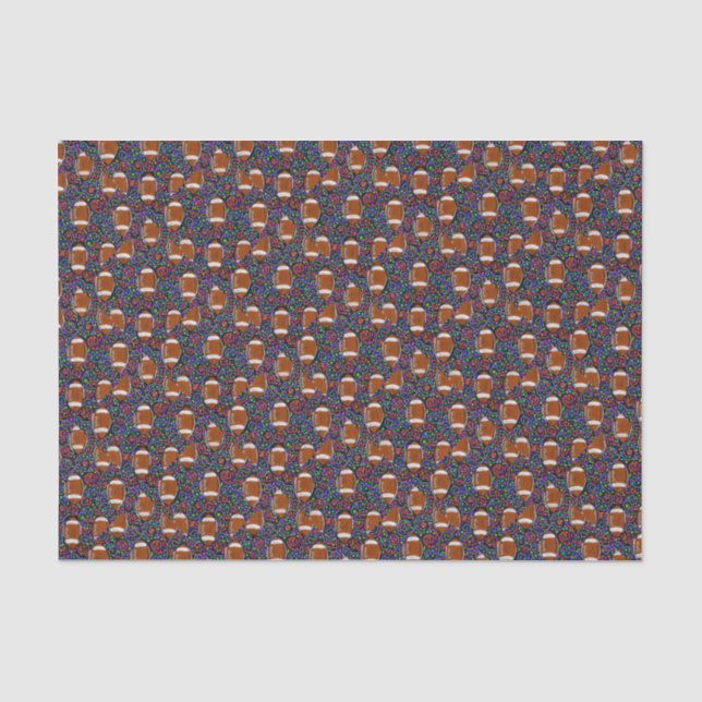 Papel De Seda Arte de Futebol Azul (Frente )