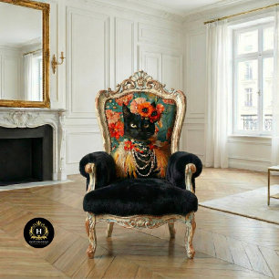 Papel De Seda Arte de Gato Preto Boho para Decoupagem de Móveis