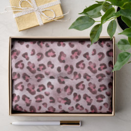 Papel De Seda Arte de impressão de leopardo rosa textura de pelo